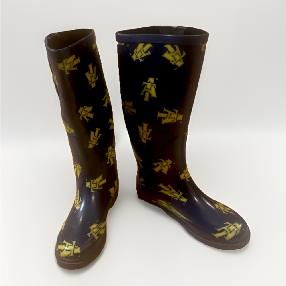 NC A&T University Logo Rain Boots Women’s Size 7 “AGGIE PRIDE”